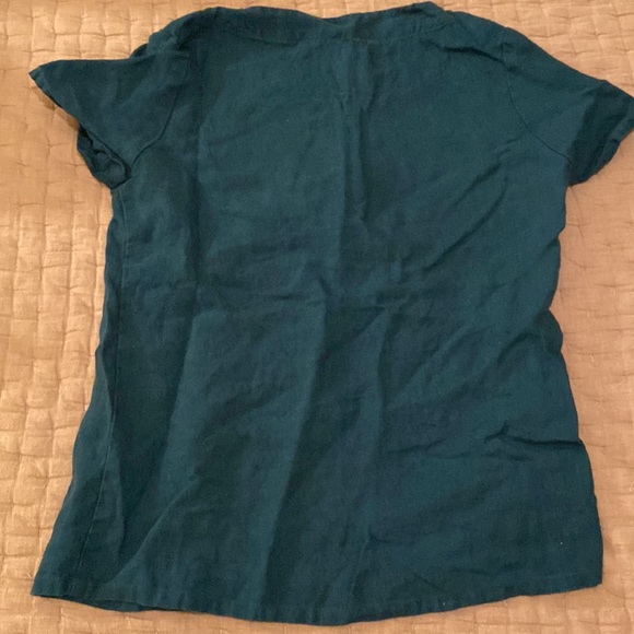 Fitted Hamburg Tee by NotPerfectLinen Emerald Green - Picture 3 of 3
